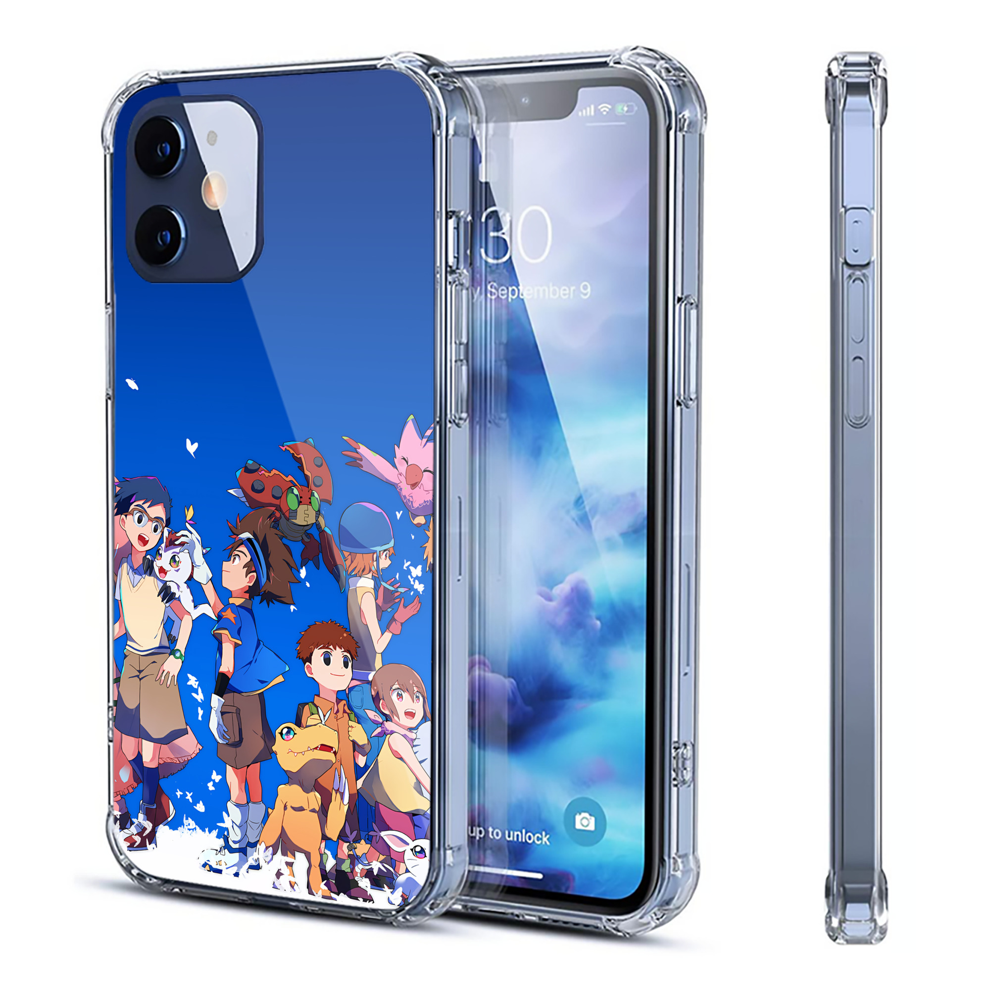 （画像用） Digimon デジタルモンスター/デジモン 【iPhone 12シリーズ対応】透明スマホケース（クリアソフトケース）